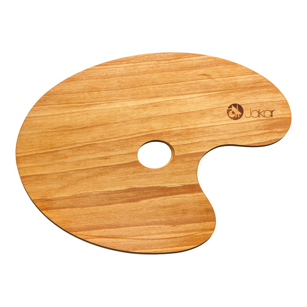Jakar Oval Wooden Varnished Palette - Color: None