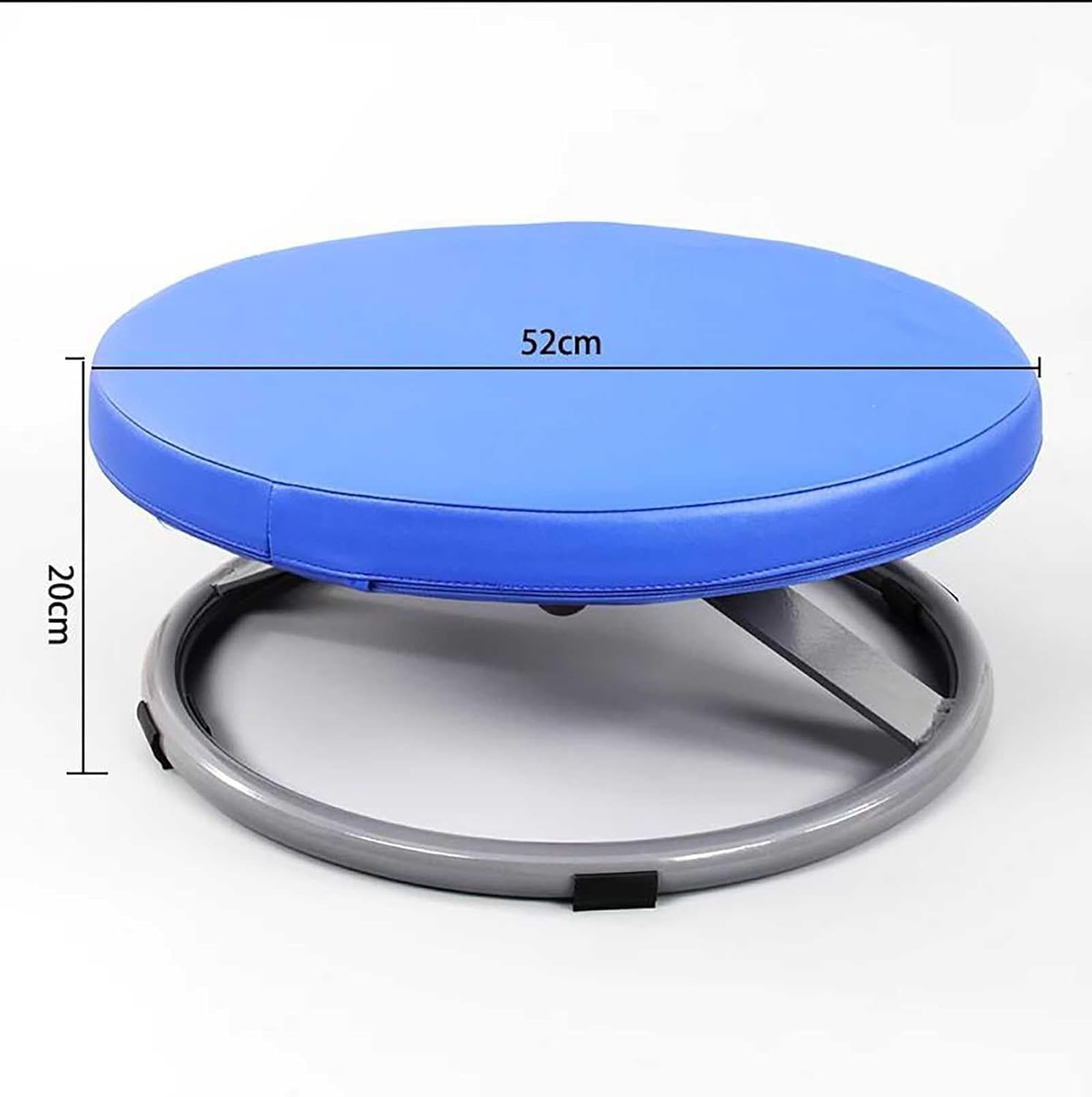 Autismus Kinder Drehstuhl, 72cm Großer Drehteller Sensorischer Drehsitz 5 cm Weicher Sitz Autismus Spinning Stuhl Eisen Metallgestell, Diameter: 52cm