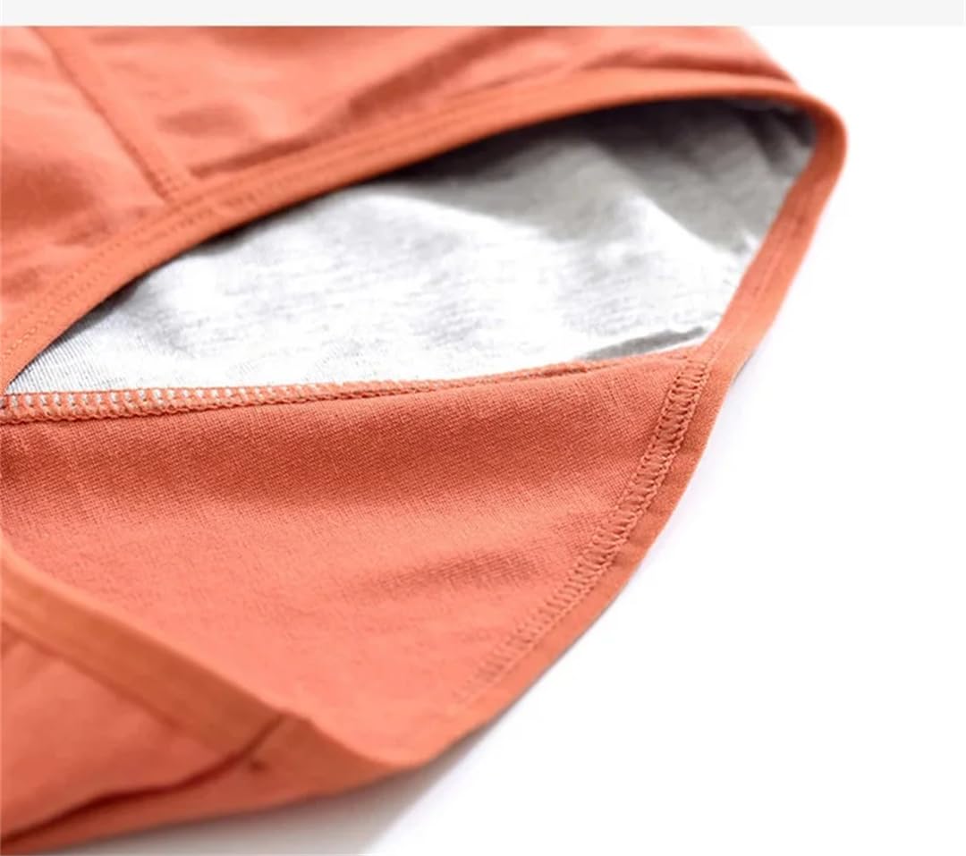 Bragas de algodón para menstruación, ropa interior de cintura alta para mujer
