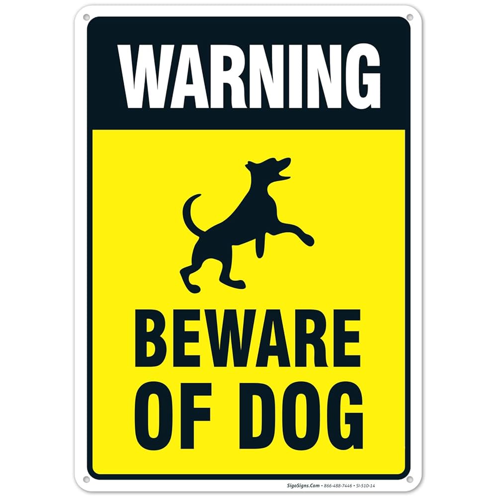 Amazon.co.jp: Beware of Dog Sign [並行輸入品] : 文房具