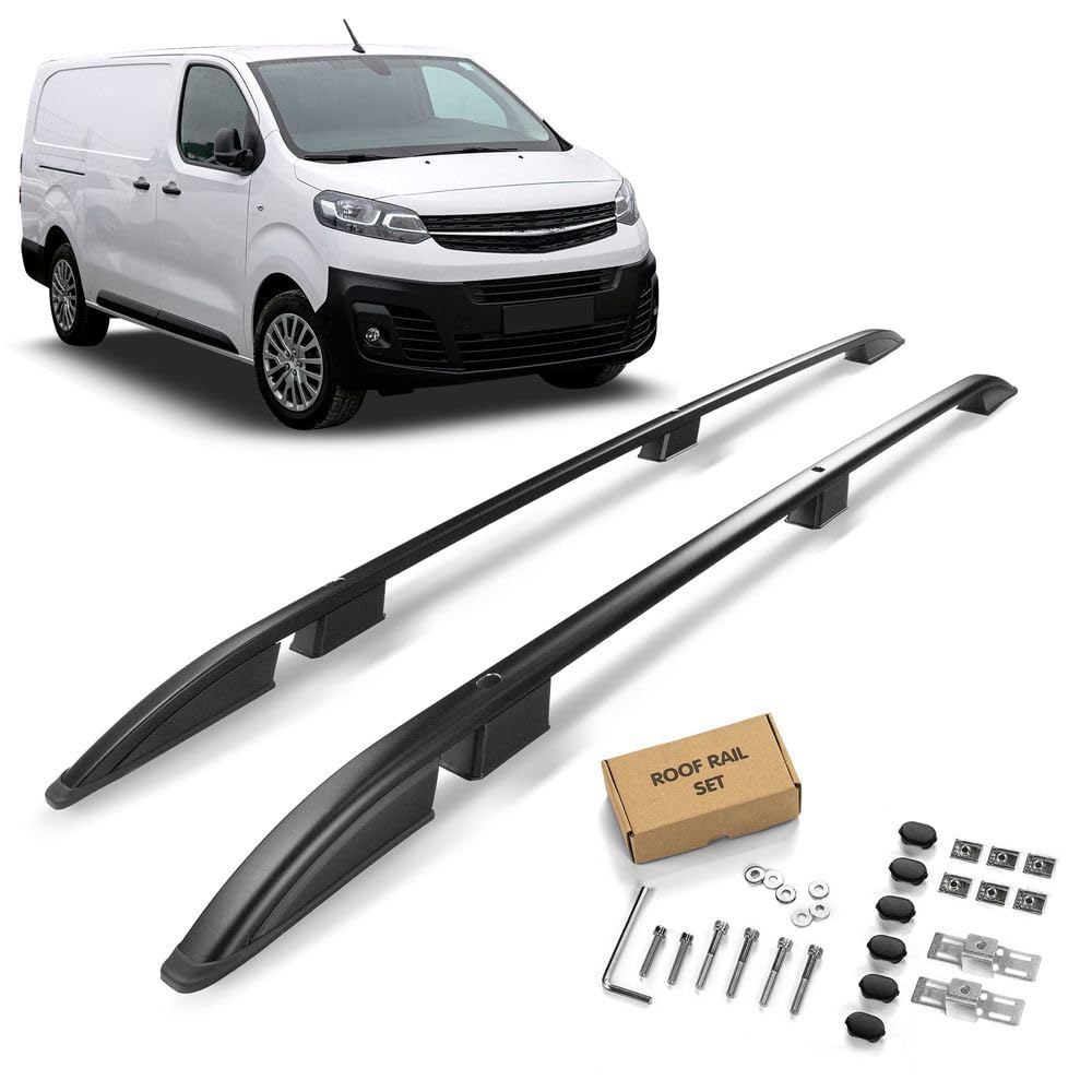 CHROMEMASTER | Barras Portaequipajes, Rieles de Techo Compatible con Opel Vivaro L2 | Standard Mediano 2019+; Se Utilizan para el Montaje de Portaequipajes de Techo, Cajas de Techo o Portabicicletas
