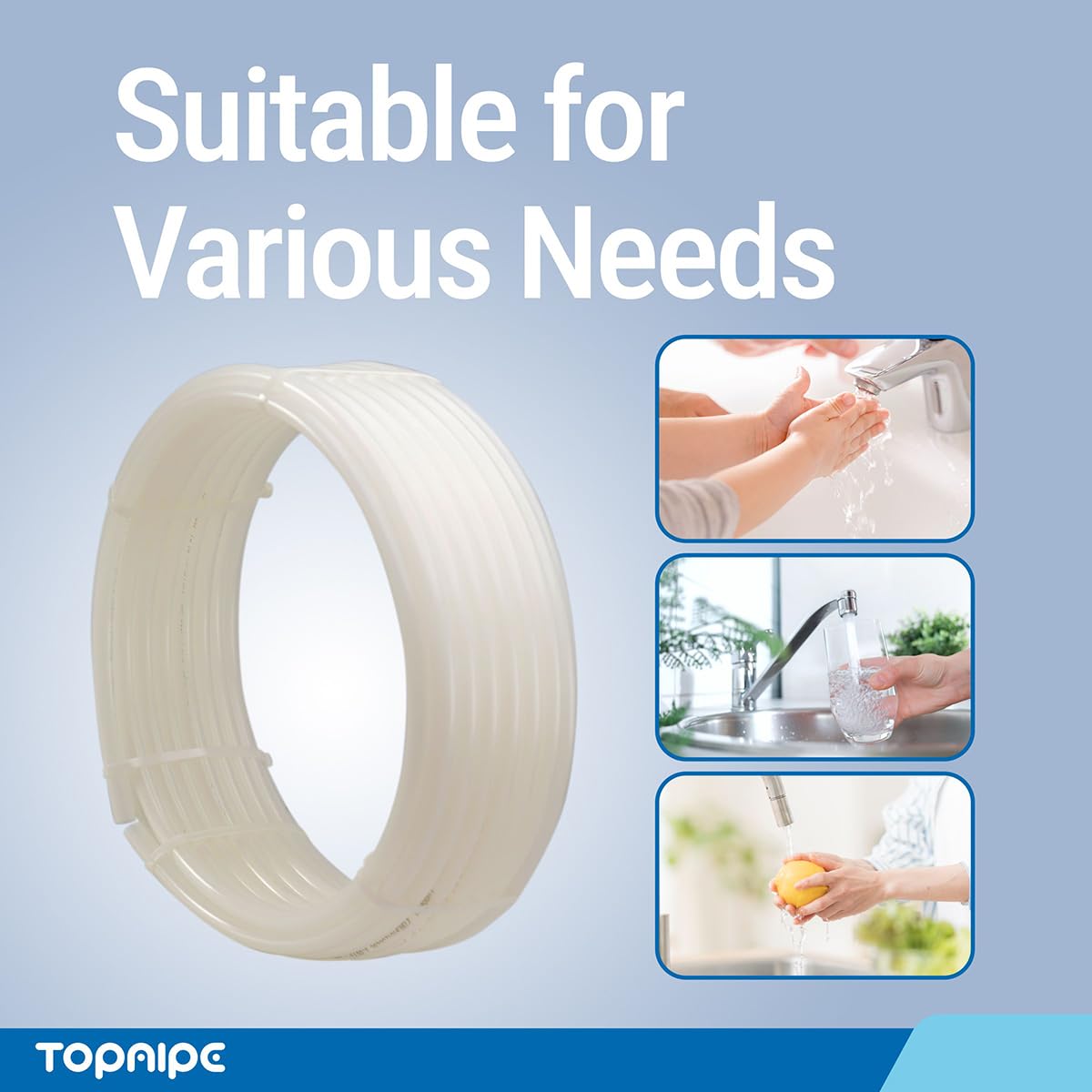 Tubo PEX-B blanco de 3/4 pulgadas x 100 pies, certificado NSF para agua potable, tubo PEX para fontanería, herramientas de fontanería de suelo/pared, accesorios Pex para agua caliente/fría
