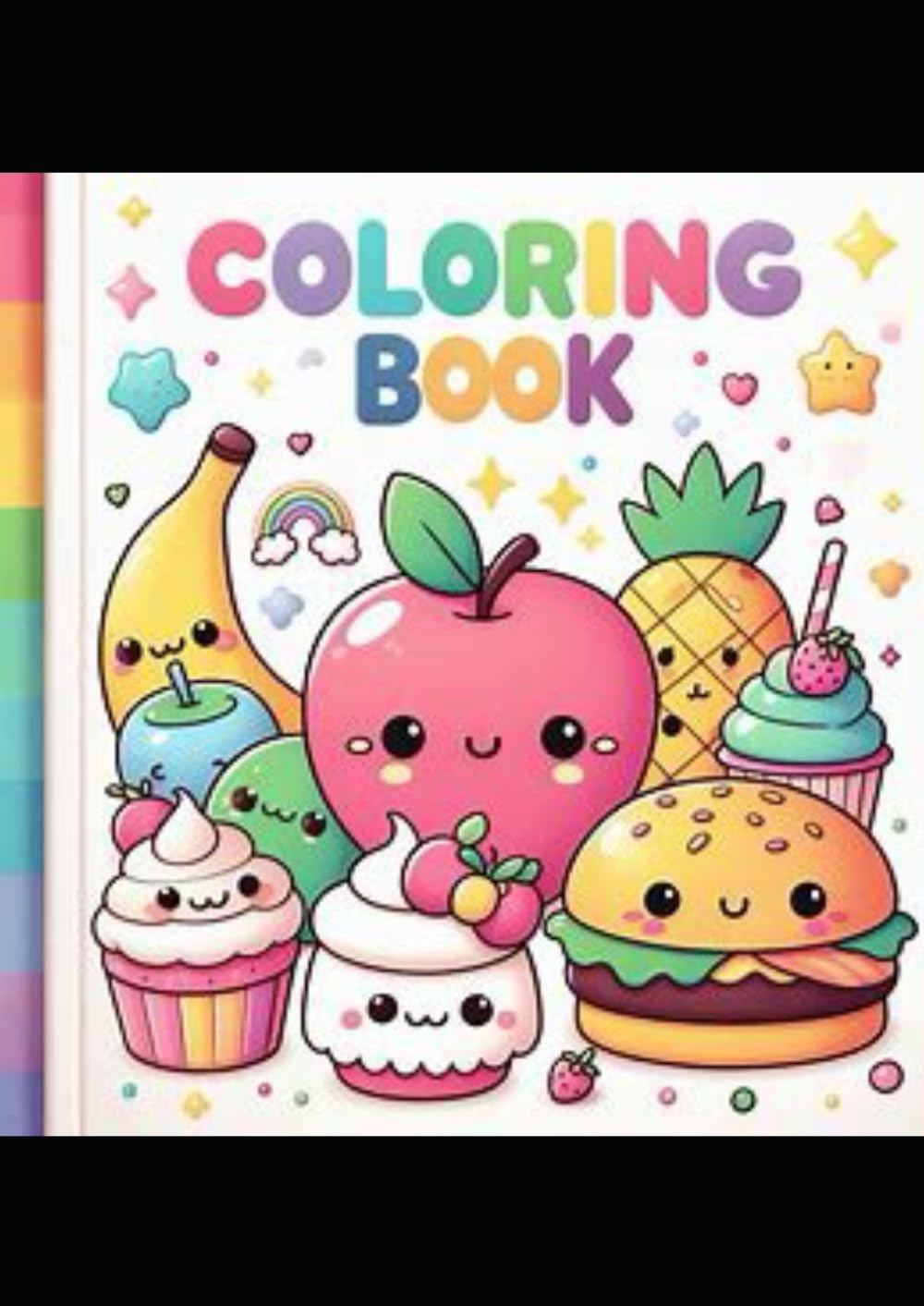 Cute Kawaii Fruits Coloring Book for Kids: Adorable Smiling Fruit Characters Coloring Pages for Kids Ages 3–8 | Fun, Easy & Relaxing Coloring Book