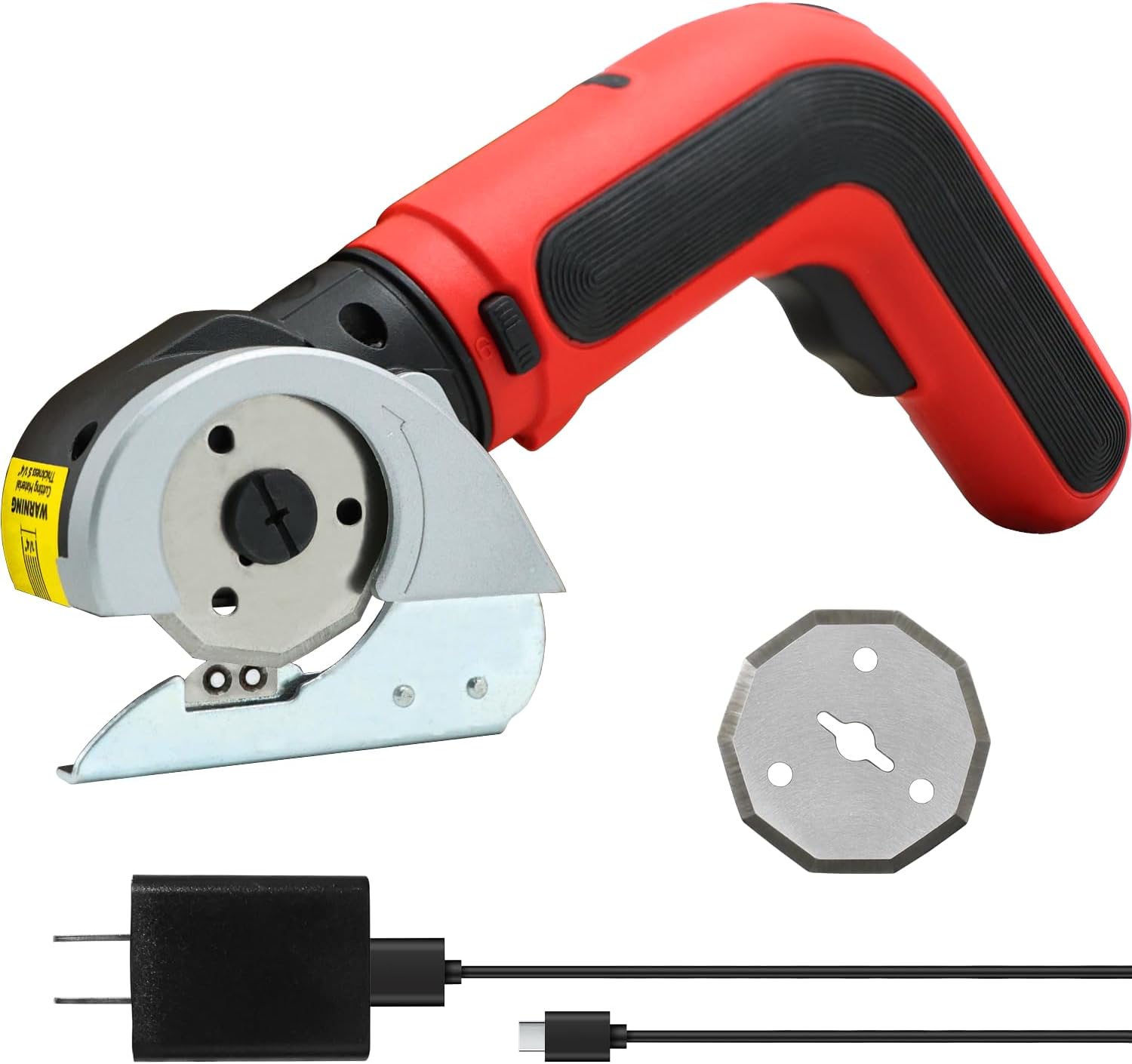S&F STEAD & FAST Electric Cardboard Cutter Tool 4V, Cordless Electric Scissors for Box, Fabric, Carpet, Power Cutter with Charger, 2 blades included