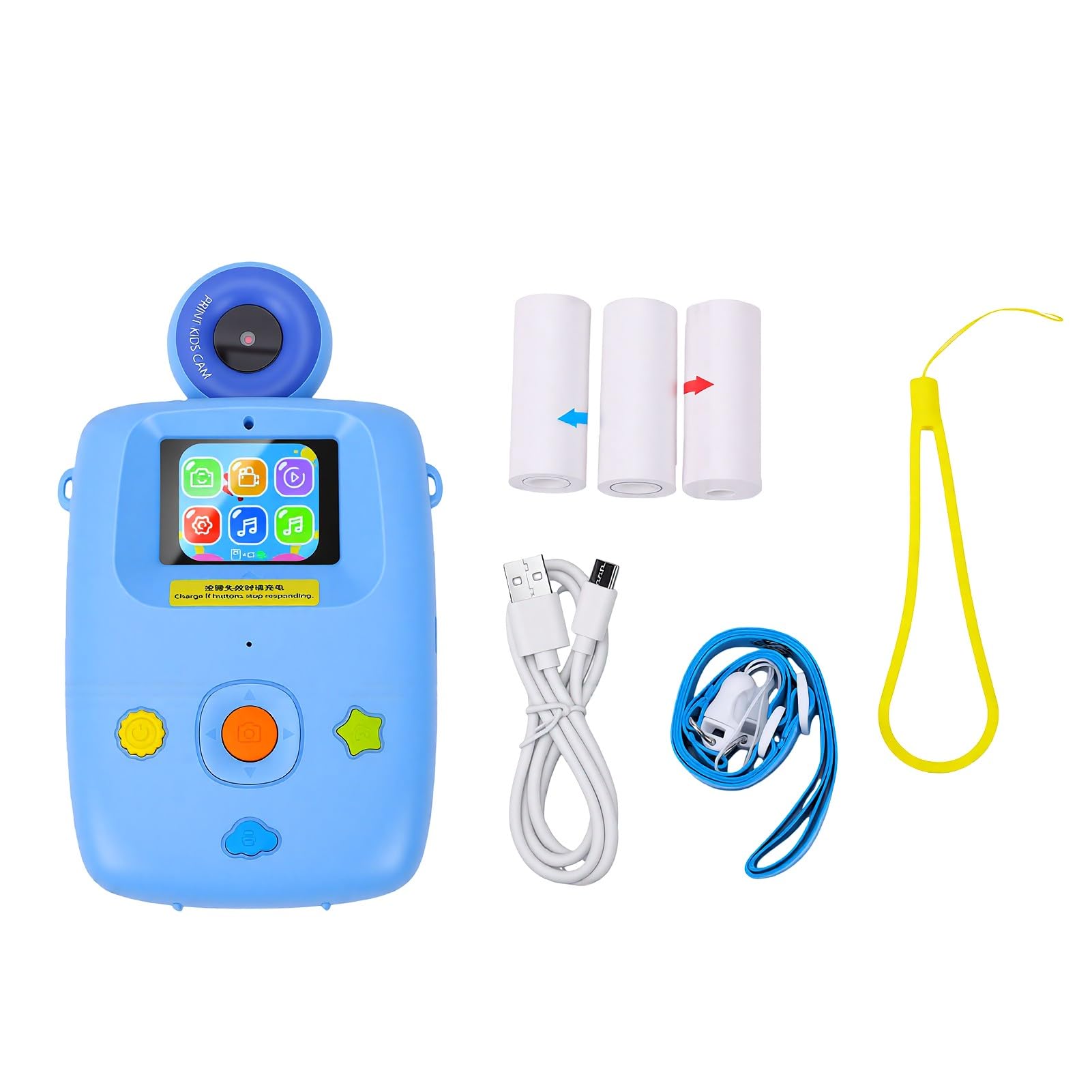 Sxhlseller Kids Instant Print Camera 48MP 1080P HD Video Magnetic Selfie