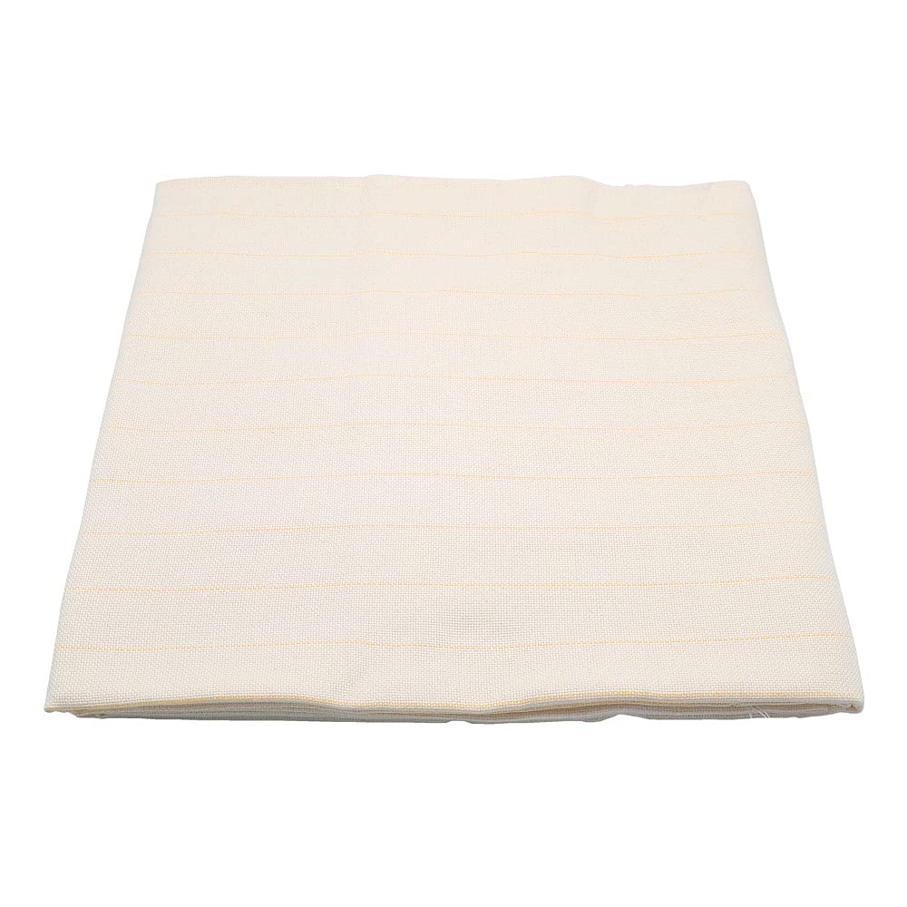 CENPEK White Linen Needlework Fabric, Large Size Linen Fabric Cloth Embroidery Linen Fabric Cross Stitch Cloth for Making Garment Craft Flower Pot Decoration