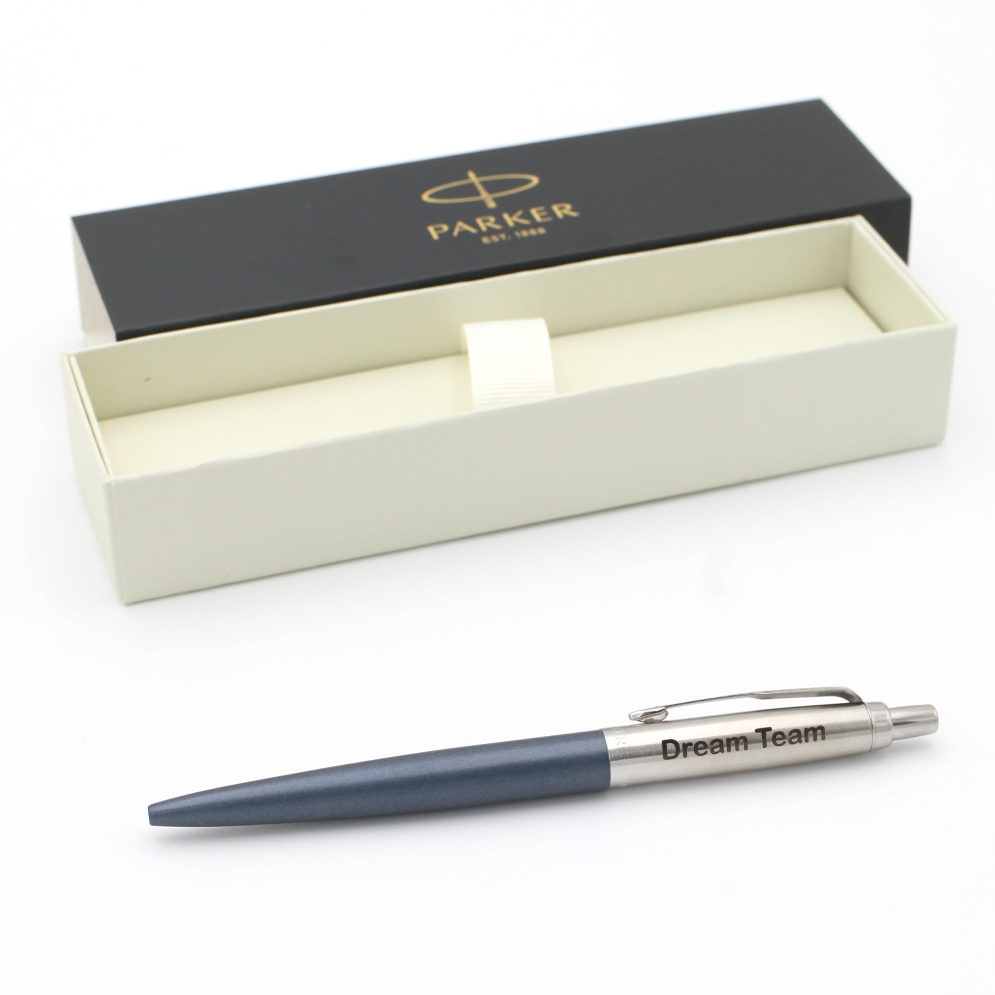 Penna Parker Jotter XL personalizzata + Scatola regalo (Blu) | Penna incisione su misura con nome | Personalised Engraved Pen | Regalo originale per lui o per lei