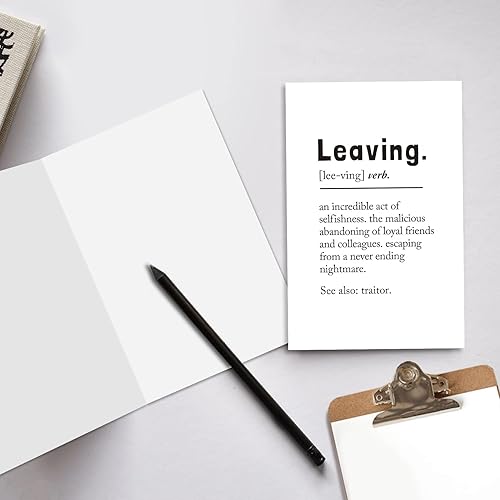 Miniatura 5 de Ogeby Tarjeta de definición para compañero de trabajo, divertida tarjeta de despedida para él y ella, tarjeta de felicitación para el trabajo, mejor