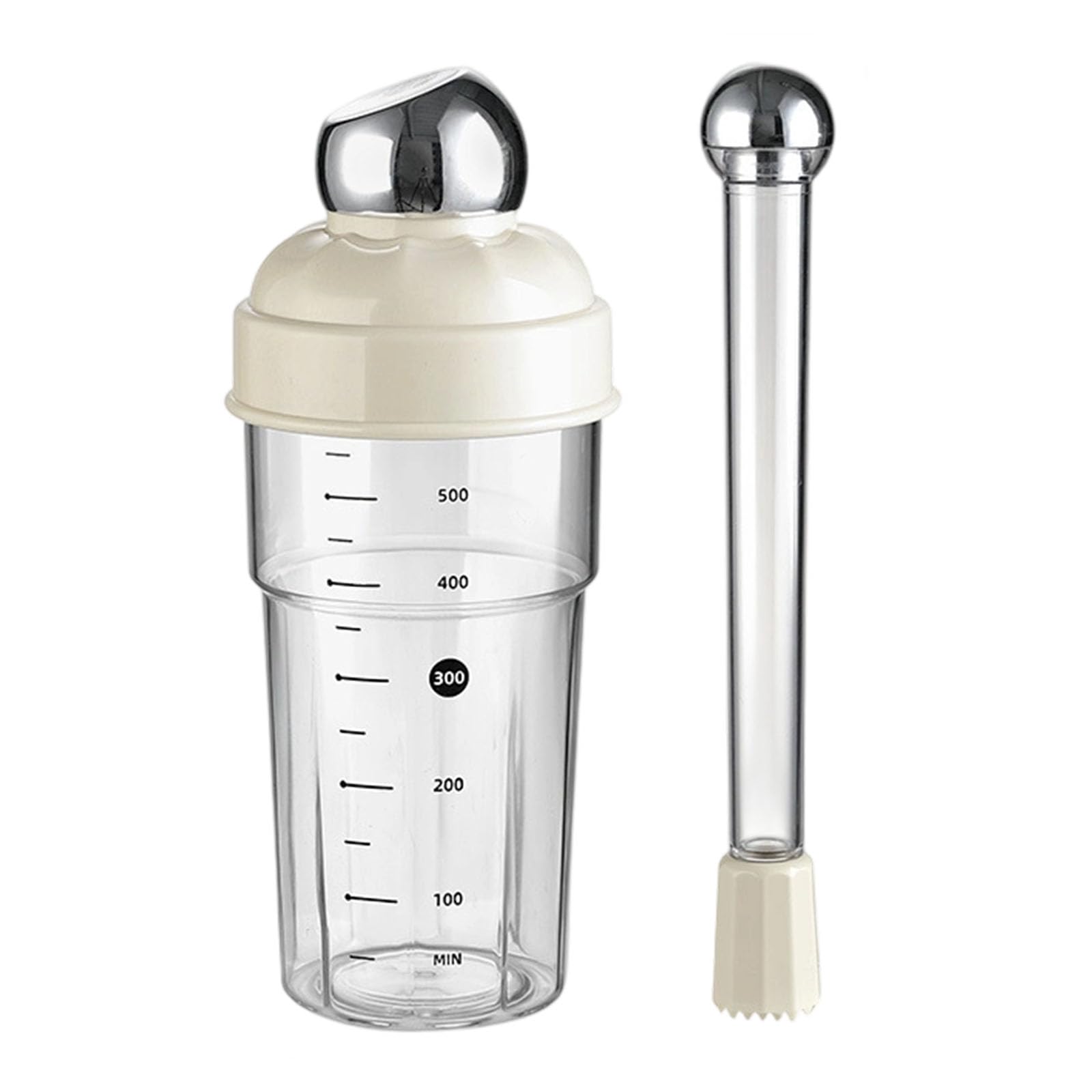 Tsophreniq 600ml Mixing Container with Visible Volumes Marking and Secure Locking for Bubble Teas and Home Brewing Pubs Accessories