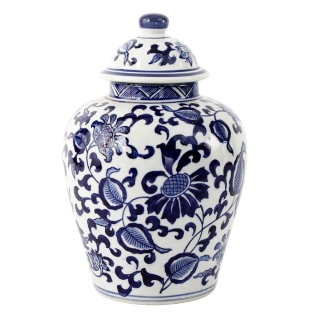 FLYIODFCXV Chinese Decorative Ceramic Vases Ginger Jar with Lid Home Décor