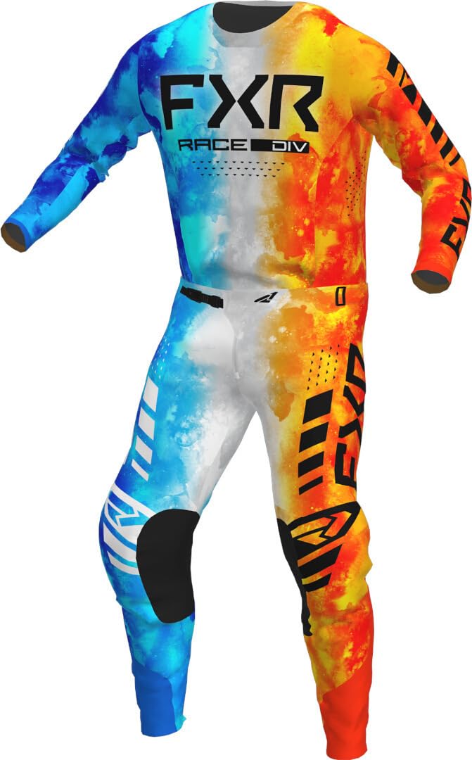 FXR Podium 2023 Maglia Motocross Giovanile, arancione/blu, S