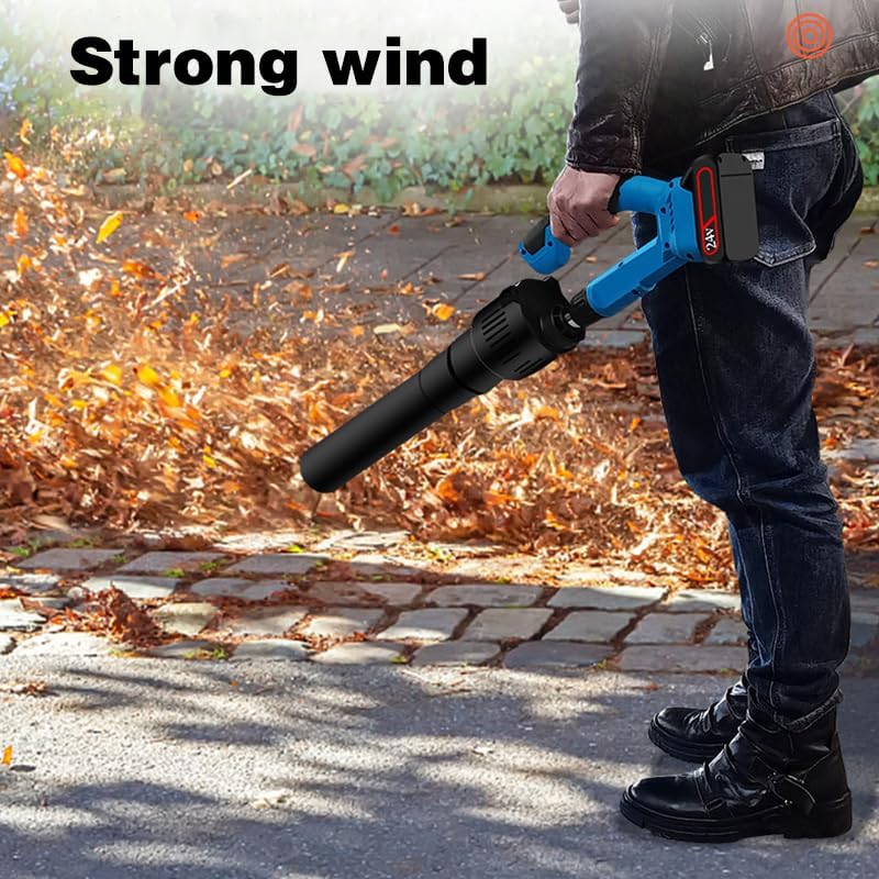 Generic Cordless Leaf Blower, 4000mAh Battery, Lightweight, Blue