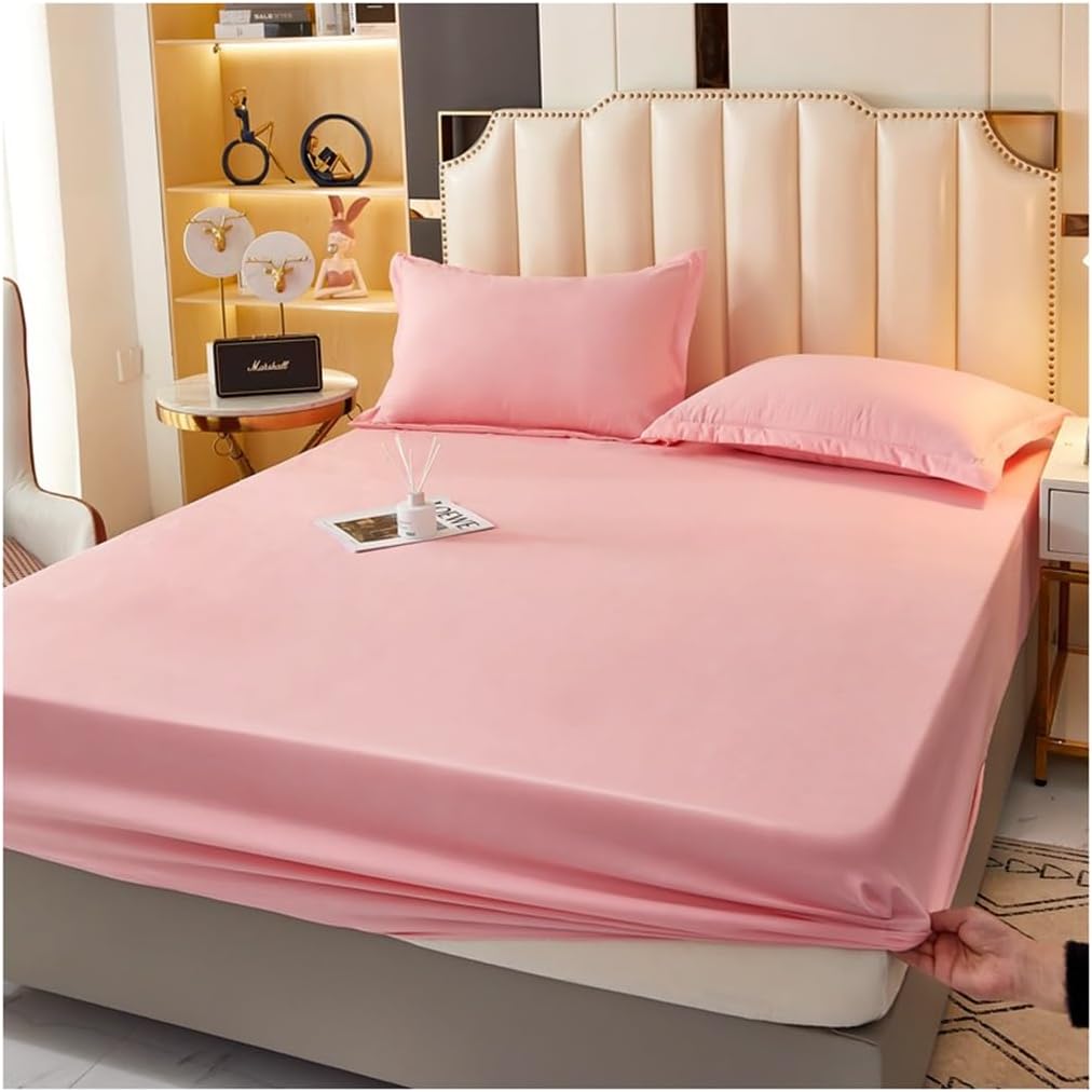 Fitted Sheet 180 x 200 cm Box Spring Bed Topper Bed Sheet Soft