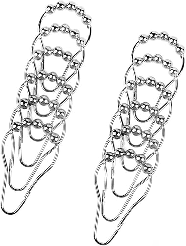 12 ganchos para cortina de ducha anillos dorados a prueba de óxido juego de 12 ganchos de ducha de acero inoxidable para forro de cortina de baño