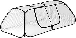 Mini-Gewächshaus – Pflanzenschutz mit Tür, kompaktes Beschleunigungszelt für Blumen und Gemüse, mit transparenter Abdeckung, Belüftungsreißverschluss für Garten, Terrasse, Balkon, 115 x 55 x 45 cm