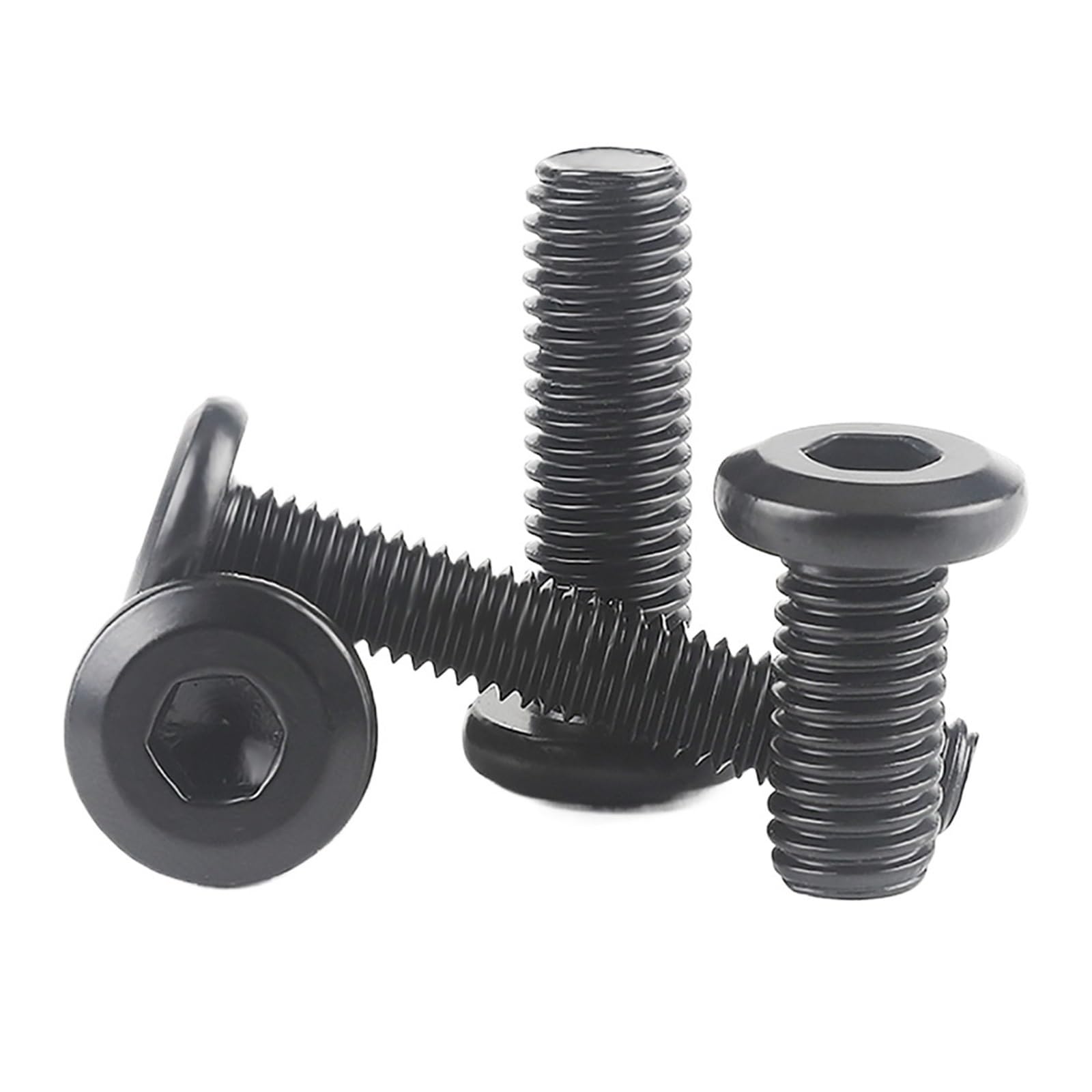 10 szt. M3 M4 M5 M6 M8 Czarny stal węglowa Duży płaski sześciokątny imbusowy łącznik śrub meblowych(35mm,M8 x10pcs)