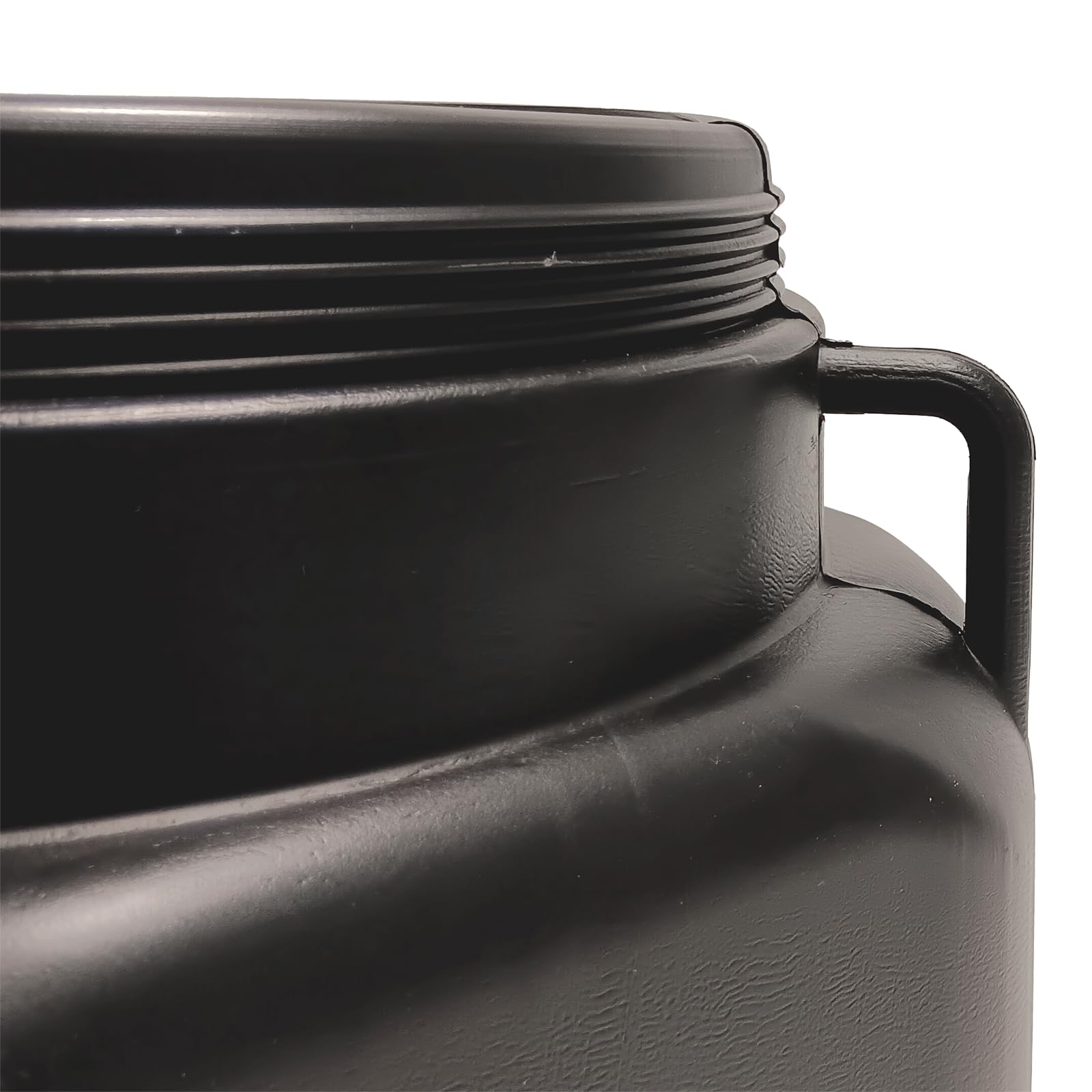 Fût carré de 30 l - Noir - À col large - Convient à un usage alimentaire - Pour le camping