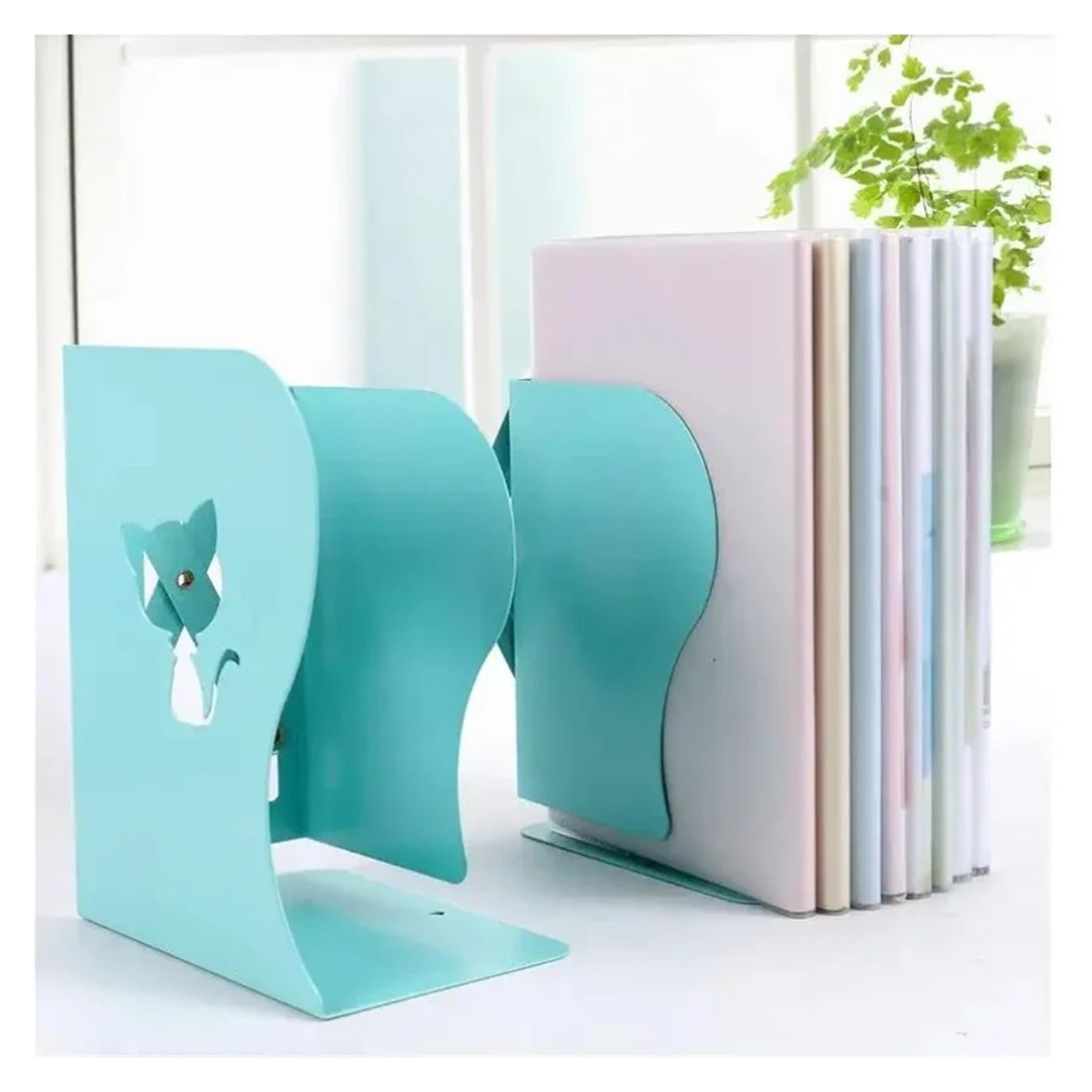 Fermalibri espandibili in metallo Supporto da scrivania for fermalibri in metallo di grandi dimensioni 1 pezzo for organizzatore libri, libertà regolazione(Pink)