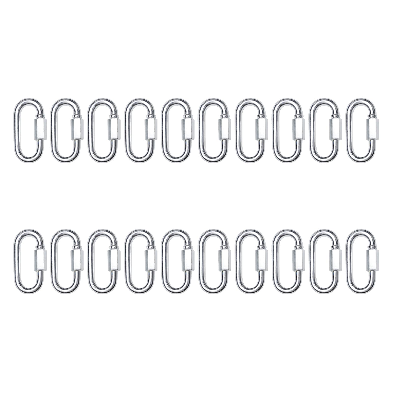 Kaeltsyn M10 Of 20 Heavy Duty Chain Link With Threaded & Hexagonal Nut Suitable For Secure Connection In Outdoor & Indoor Rustproof Steel Fastlink