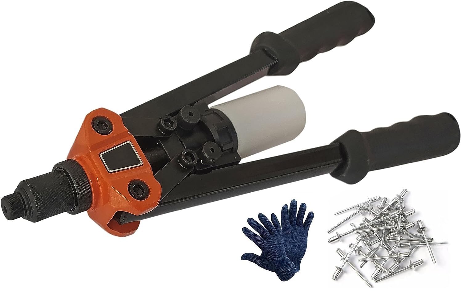 Inditrust new Portable Heavy Duty Mini Hand Riveter Blind Rivet Gun with 30 rivets and gloves Shock-Proof Hand Tools With Soft Rubber (13 Inch) (B0CFFDVXQR) Amazon Price History, Amazon Price Tracker