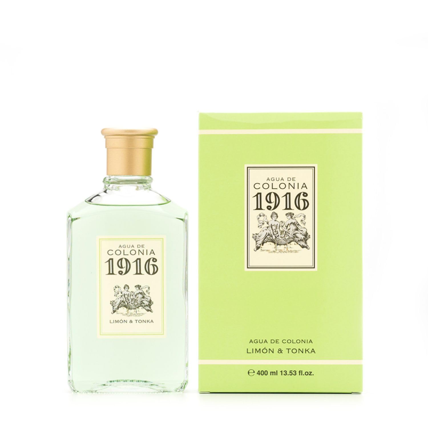 1916 - Limón & Tonka 400 ml, Agua de Colonia Hombre y Mujer, Perfume Unisex, Eau de Toilette Masculina y Femenina, Fragancia Fresca, Cítrica y Delicada, Aroma de Larga Duración