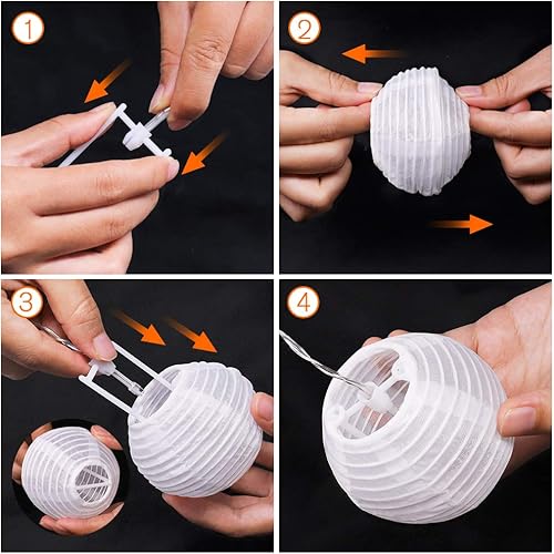 Miniatura 6 de AceList Guirnalda de 20 faroles LED  Duradero, impermeable y alimentado por batería, iluminación decorativa al aire libre para fiestas, vacaciones y