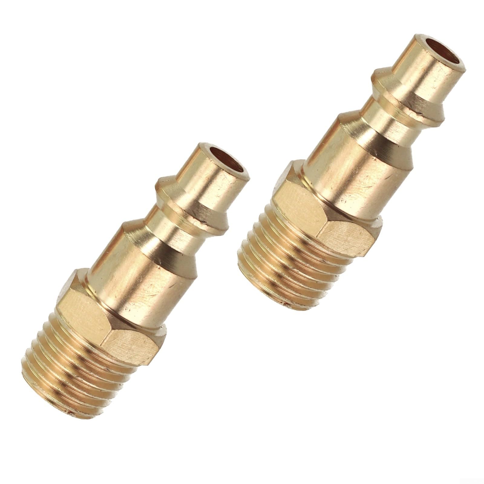 2 acopladores de liberación rápida de compresor de aire NPT de 1/4, conector de manguera neumática de metal para herramientas | 2 acopladores de liberación rápida de compresor de aire NPT de 1/4, conector de manguera neumática de metal para herramientas