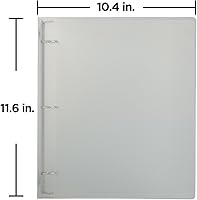 Vista 7 de JAM PAPER - Carpeta de plástico de 1 pulgada, carpeta transparente de 3 anillas, se vende individualmente