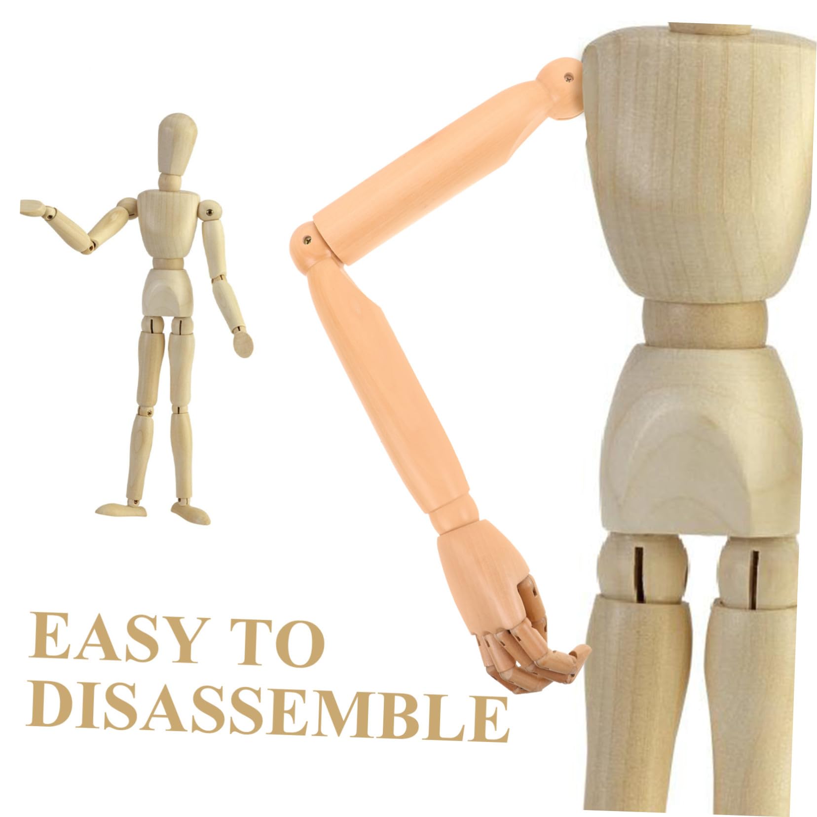 DIYEAH Accesorios De Brazo De Madera Articulados Para Marionetas Brazos Flexibles De Maniquí Con Articulaciones Móviles Fabricación De Títeres Exhibición De Manos De Maniquí