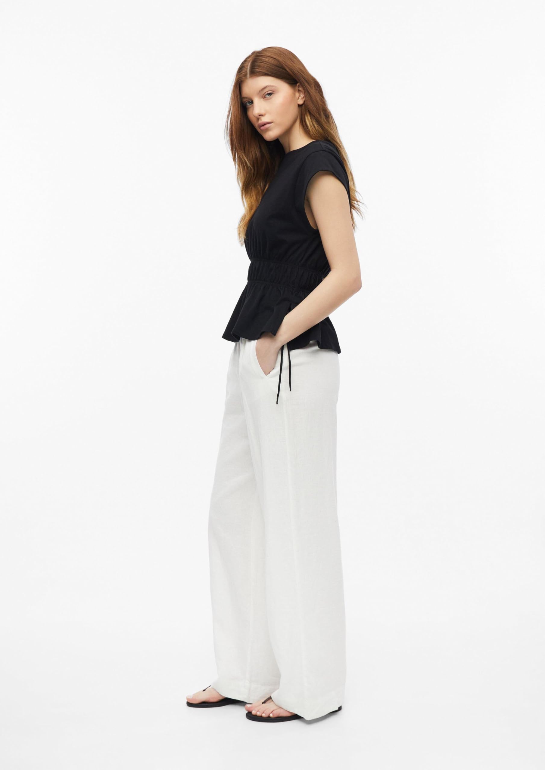 s.Oliver - 2179148, Pantaloni Lunghi in Misto Lino Donna
