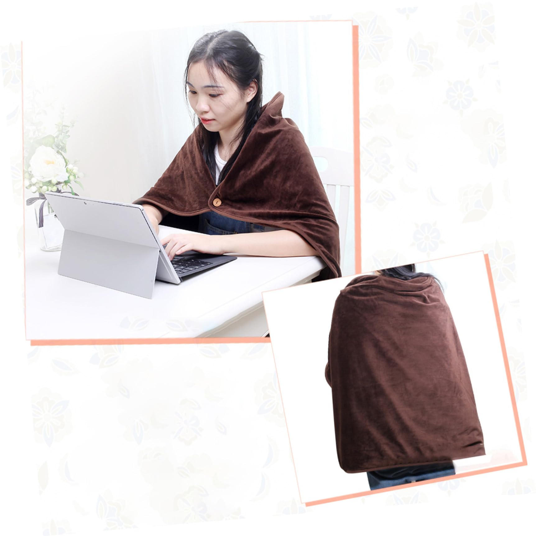Couverture Chauffante D’hiver USB 5v en Polyester avec Compartiments