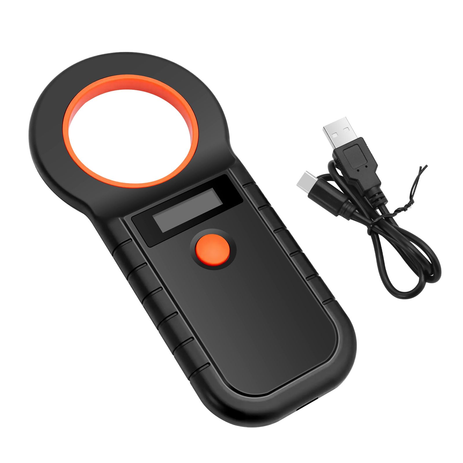 Lector Chip Mascotas OLED Lector, Lector Microchip Animales, EMID/FDX-B (ISO 11784/11785) Escáner Microchip Almacenamiento de Datos Lector Chip para Animal/Mascota/Perro/Gato