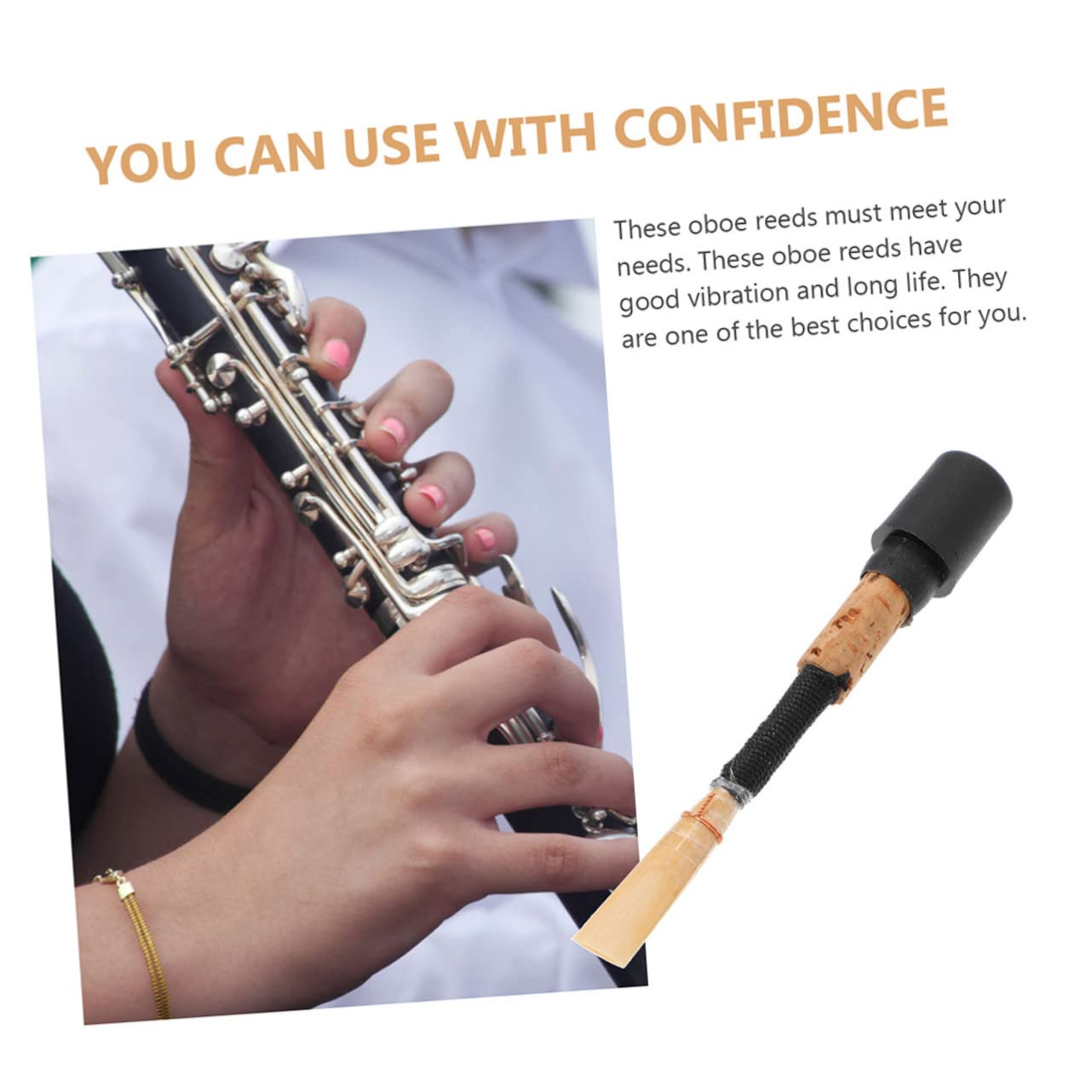 Totority 2pcs Oboe Reeds Handmade Small Size Easy to Carry Perfect for Oboe Players