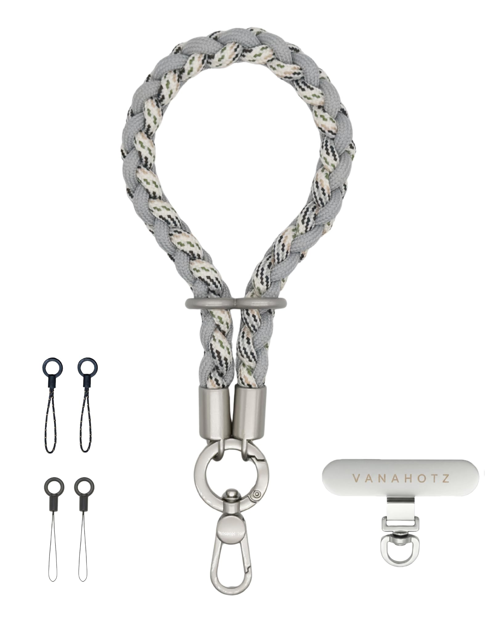 VANAHOTZ Smartphone Strap, Wrist, Mobile Phone Strap, Hand Strap, Cute, Adjustable Length, Ultra Thin 0.008 inch (0.2 mm) Strap Holder, 1 Piece, 4 Ring Cords, Fall Prevention, Lightweight, Compatible