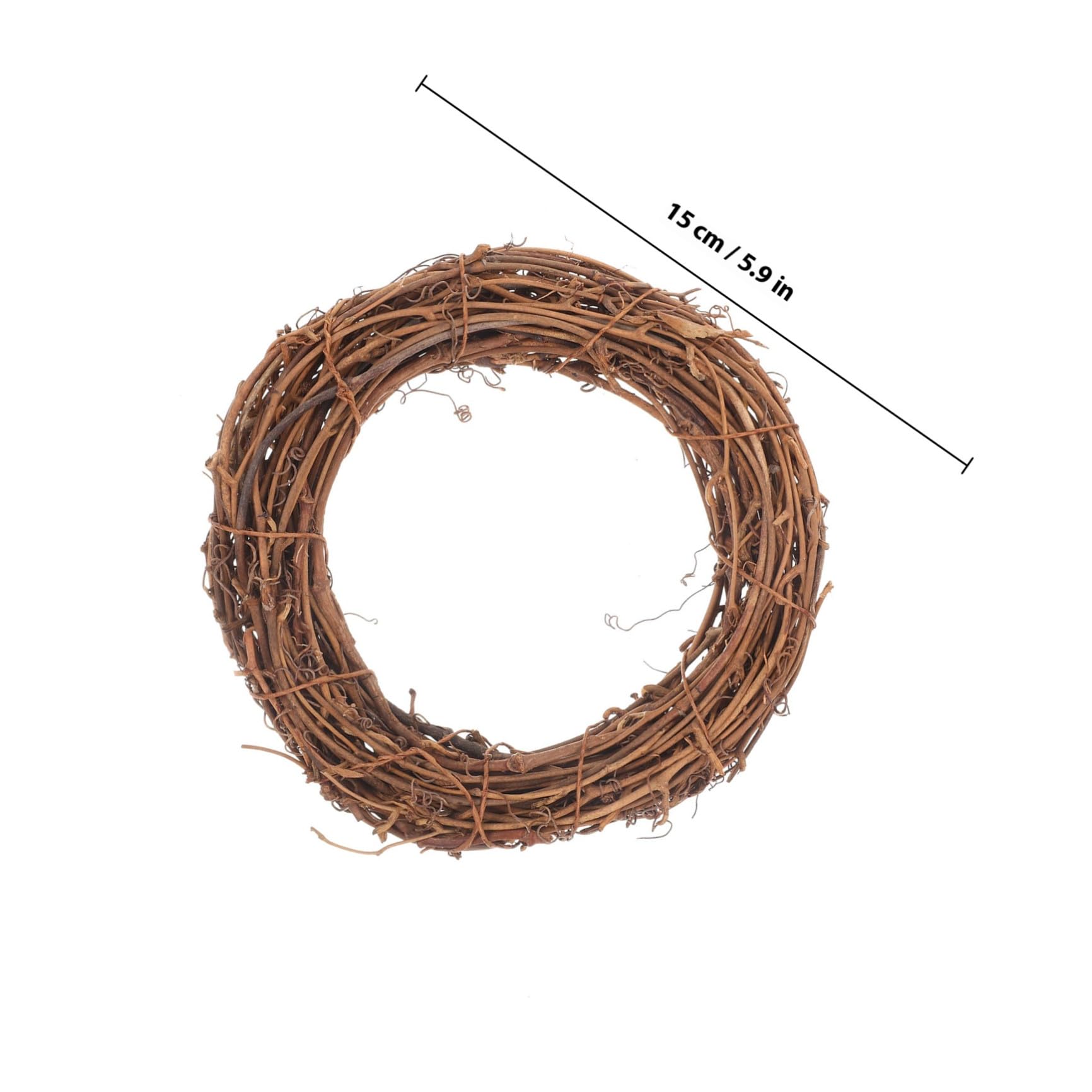 5 pezzi Anelli Intrecciati in Rattan per Ghirlande Fai da Te Decorazione Porta e Parete per Natale e Festività Base Robusta per Corona Artigianale