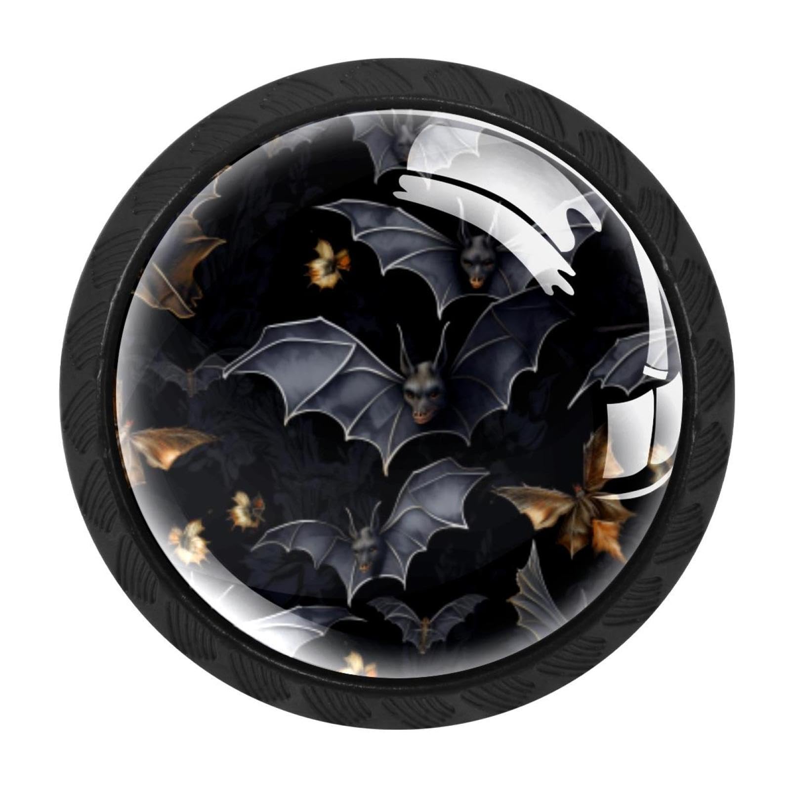 Chenzzzz Multicolored 04 4 Pcs Bat Cabinet Knobs Crystal Drawer Pulls For Kitchen, Bathroom Cabinet, Dresser And Cupboard