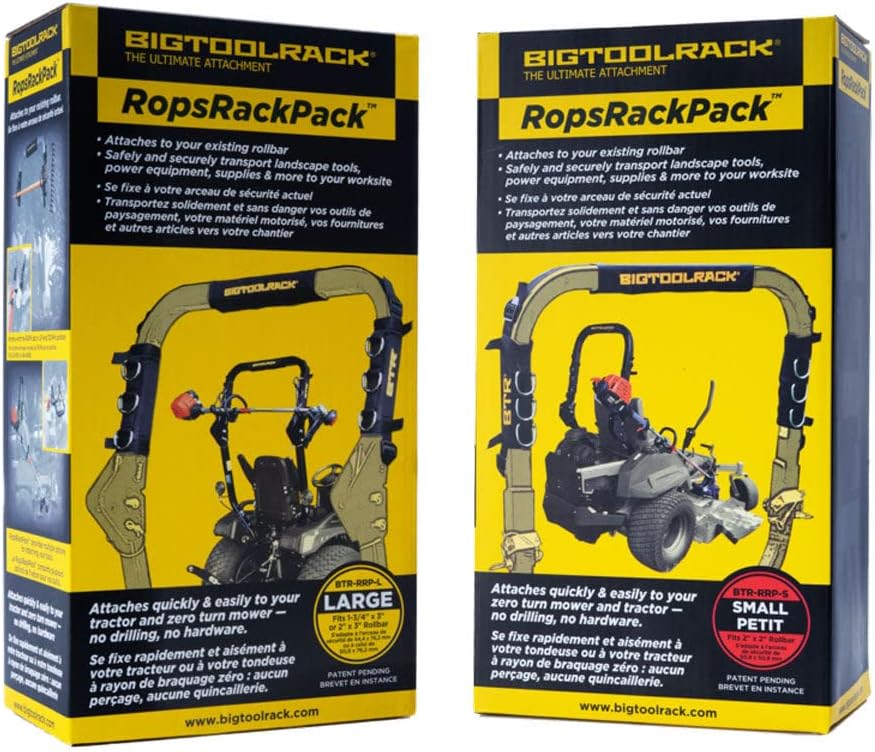 Rollover Bar 3 Point Carryall | Heavy-Duty Tool Holder for Attaching Yard Tools to Tractors | Tractor ROPS Accessories Attachment for Roll Bars Small Than 2"x2" | RopsRackPack