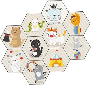 BESPORTBLE 10 Pçs Adesivos De Azulejos Backsplash Guarnição De Cerâmica Decalques De Azulejos De Decoração De Piso Adesivos De Azulejos Hexágonos Decalques De Piso De Cerâmica Em Pvc