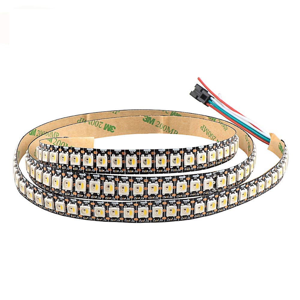 ws2812 rgbw sk6812 5 V 5 m 144 LED ip30 tira LED, tira LED inteligente direccionable individualmente, PCB negro