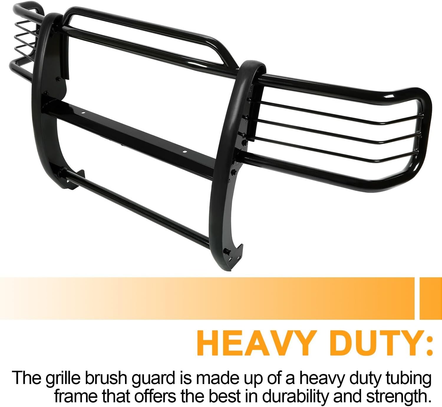 Suitable for Brush Guard for 2001-2012 Ford Ranger & Mazda B-Series Pickup - Skid Plate Bull Bar Front Bumper Grill Protector - Durable Black Powder Coated Steel Push Bar