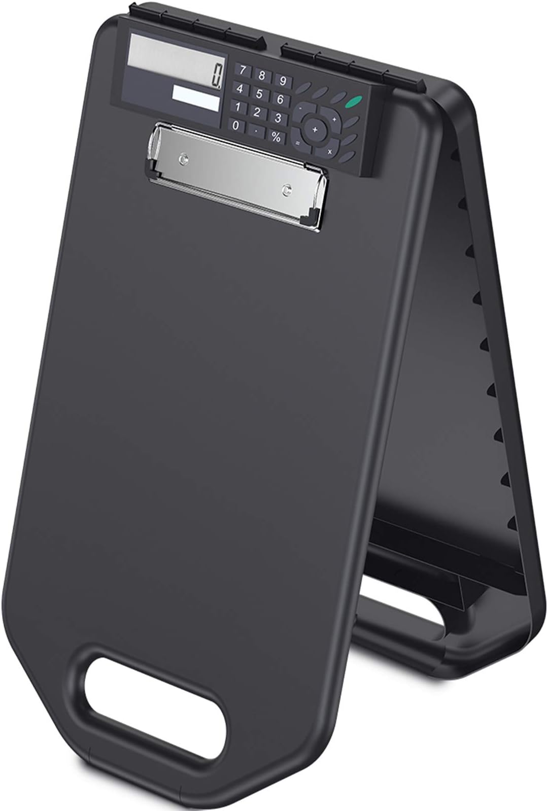 Calculator Storage Clipboard with Handle, Plastic Compartment Hold 200 Letter Sized Paper, Heavy Duty Sturdier Smooth Writing Portable Paperwork Office Classorm Supply for Coache, Contractor