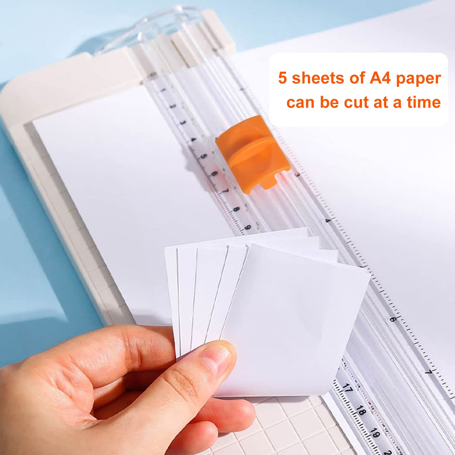 1 szt. mały obcinak do papieru z 1 zapasową końcówką, wszechstronny obcinak do papieru, przenośny obcinak do scrapbookingu do standardowego cięcia papieru A4 A5, etykiet i zdjęć