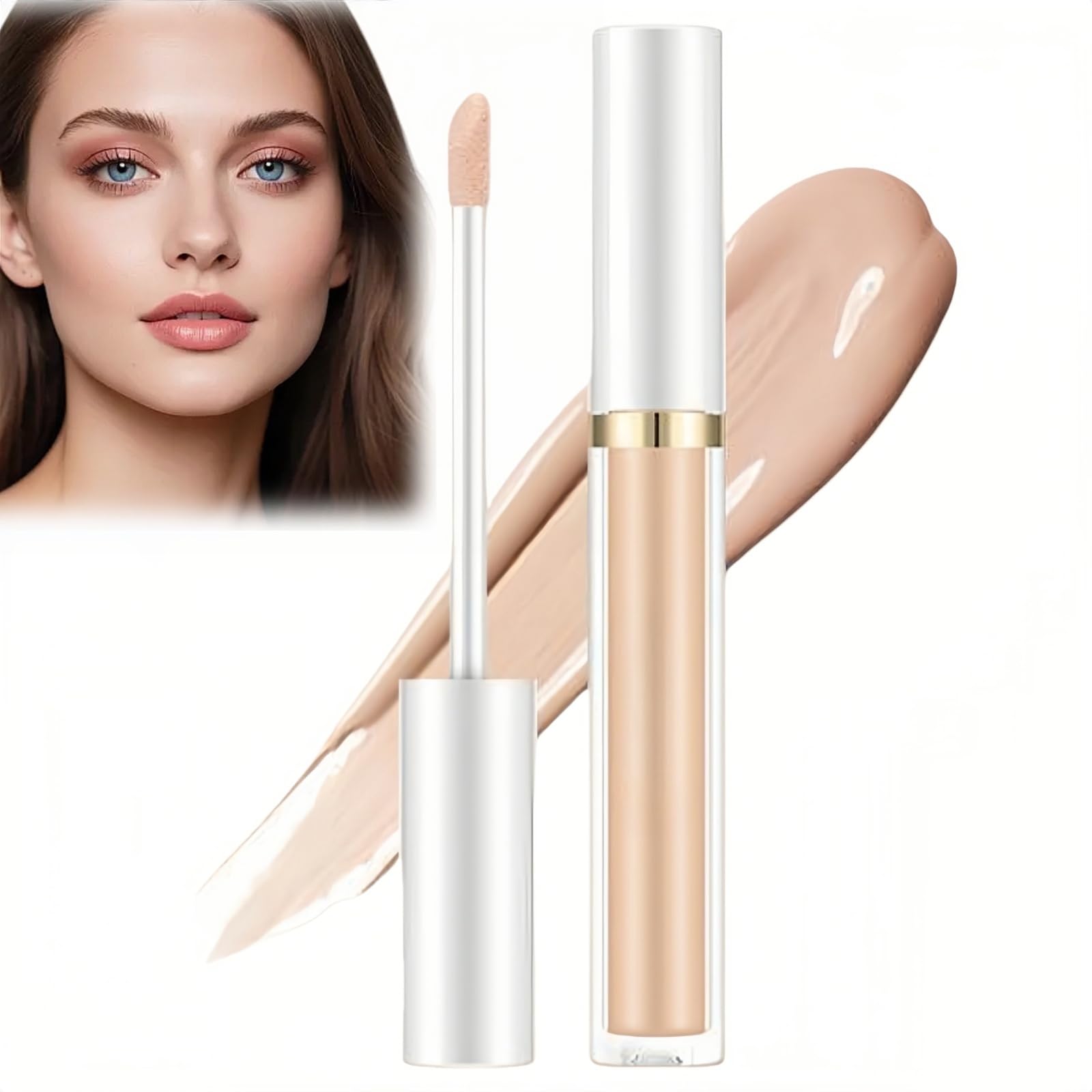 Full Coverage Concealer,Correcting Concealer Stick,Full Coverage Foundation Stick,Long-Lasting Matte Finish Makeup,Colour Corrector Dark Circles,Suitable for Naturally Yellowish Skin Tones,03#