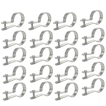 2-3/8" Tension Band for Chain Link Fence,Heavy Duty Chain Link Brace Band Use for attaching Chain Link Fence Rails, gate Posts, Corner Posts, end Posts 2-3/8"