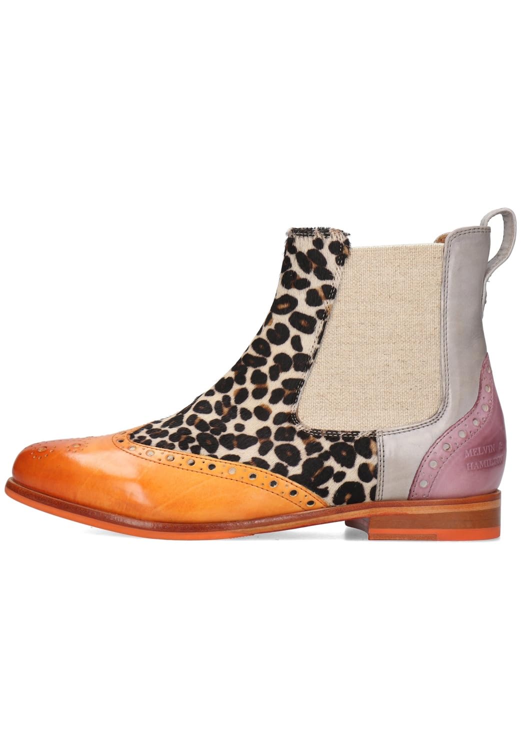 Melvin & Hamilton Women's Selina 29 Vegas Brick Orange Chelsea Boot, Multicoloured, 4 UK