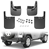 HSUTVXPRO Front & Rear Mud Flaps for Wrangler JL 2018+, Heavy Duty Splash Guards for Jeep Wrangler JL 2018-2025 Accessories Replace OEM #82215333 82215332AB (Exclude Rubicon) 4PCS