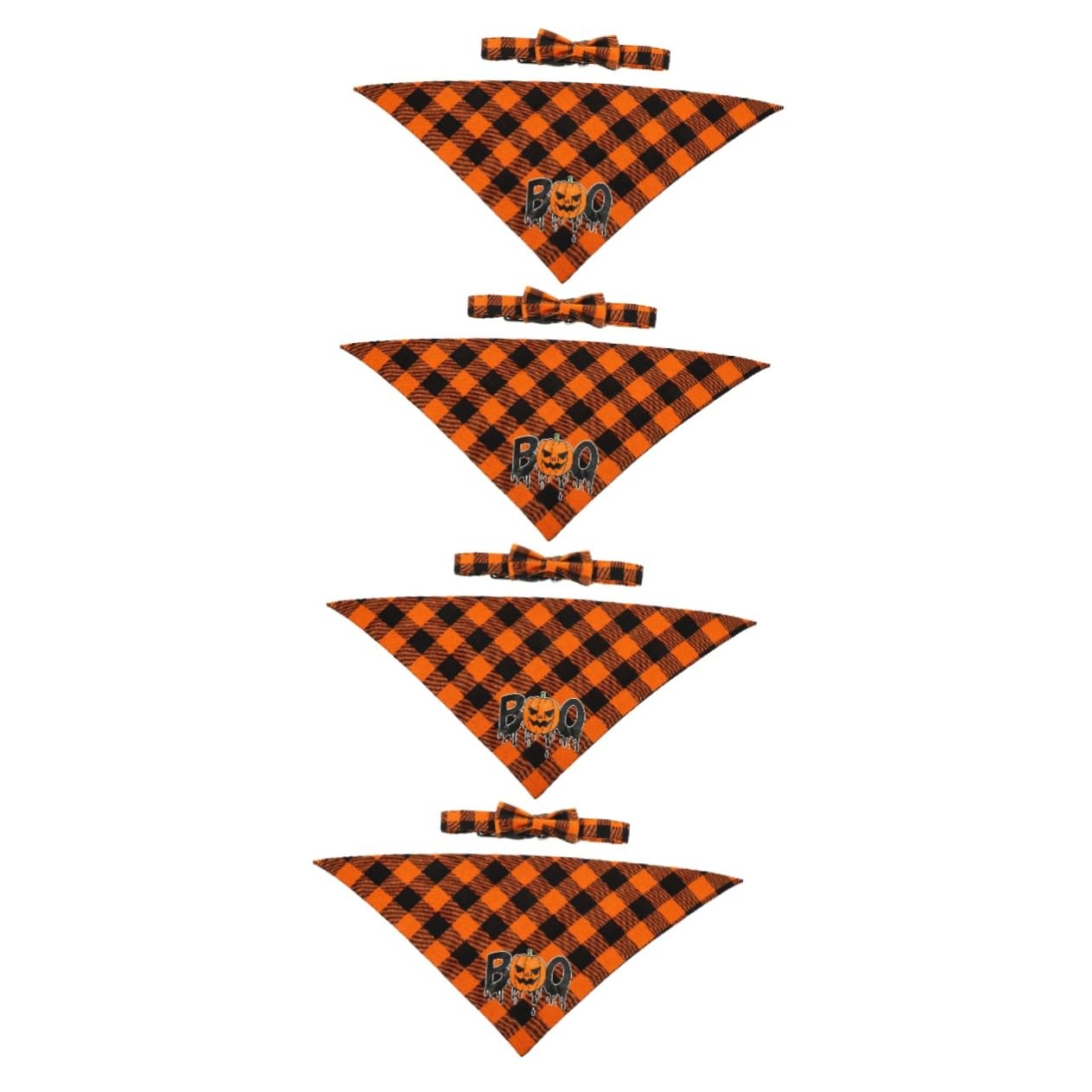 minkissy 4 Juegos Bufanda Triangular De Halloween Collar Perro Pequeño Ropa Pañuelo Algodón