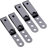 Vista 32 de HolsterSmith - Clip universal de metal para cinturón para hacer fundas, modelo 5, (3 agujeros), color negro táctico