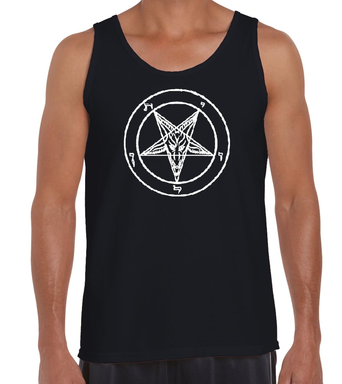 Tribal T-Shirts Mens Pentagram Pagan Vest Top (Large, Black)