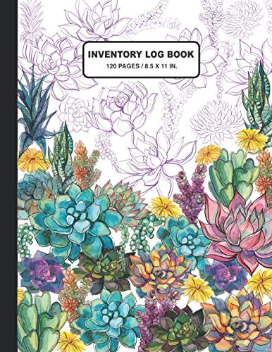 Inventory Log Book: Succulents Theme - Small Business Inventory Tracker - Inventory Log Notebook- 120 Pages Large Inventory Management Ledger image 2